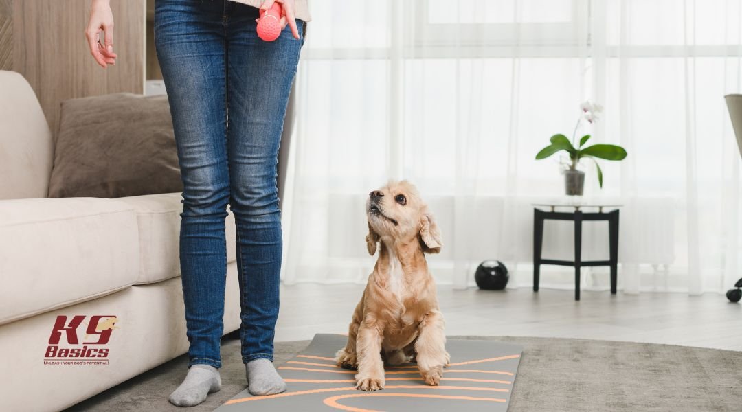 Dog training indoors